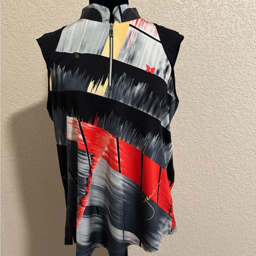 Abstract Pattern Sleeveless Top - Picture 1 of 2